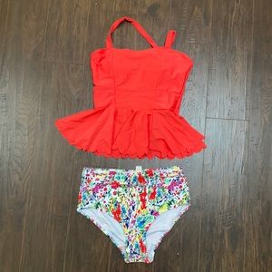 2pcs hight waist swimsuit.